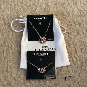 Coach necklace with matching bracelet NWT
